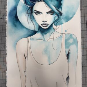 Luna - Original Watercolor Portrait