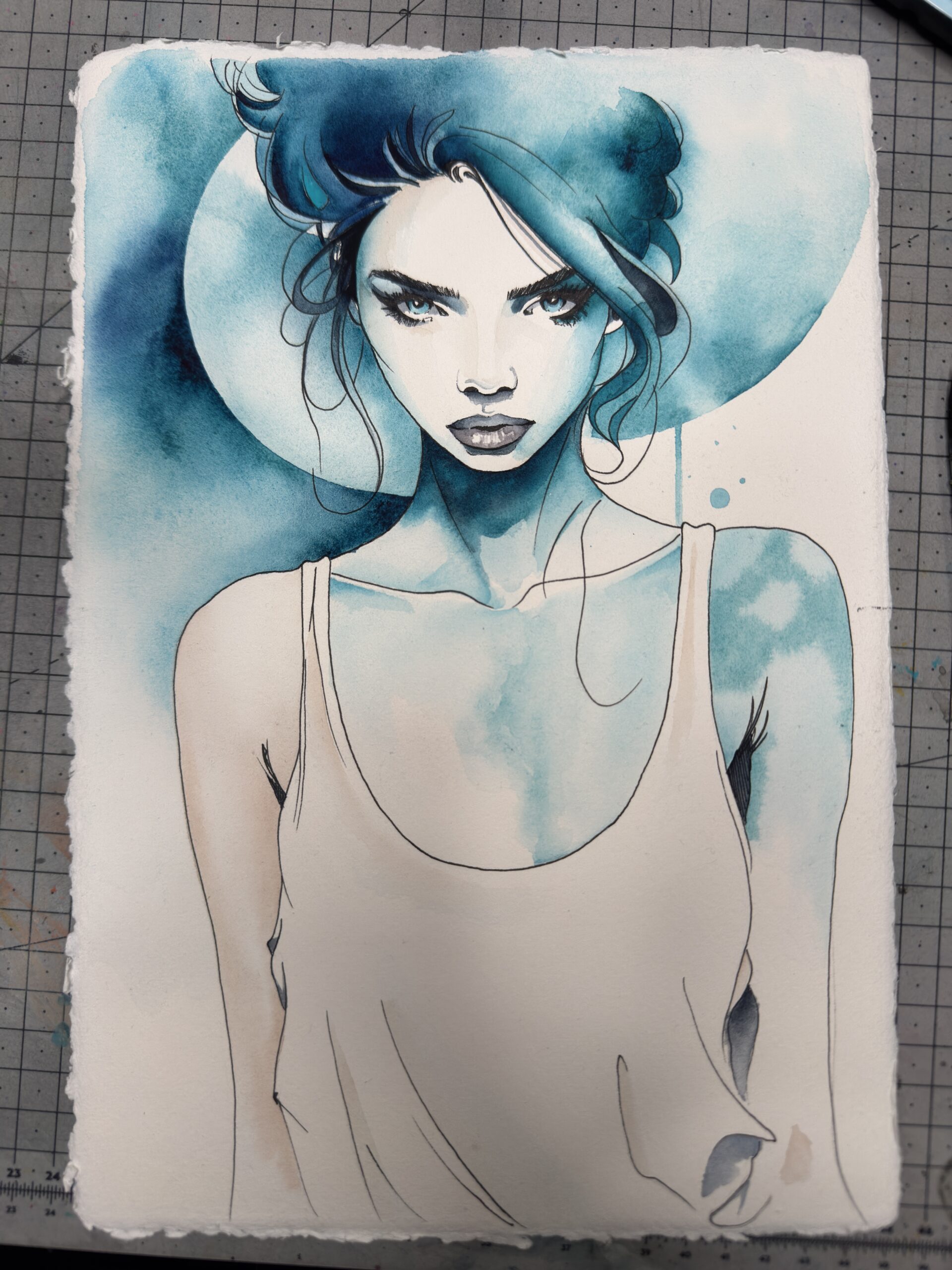 Luna - Original Watercolor Portrait