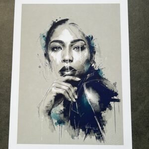 "Reverie" — Original Fine Art Print, Watercolor-Style Portrait