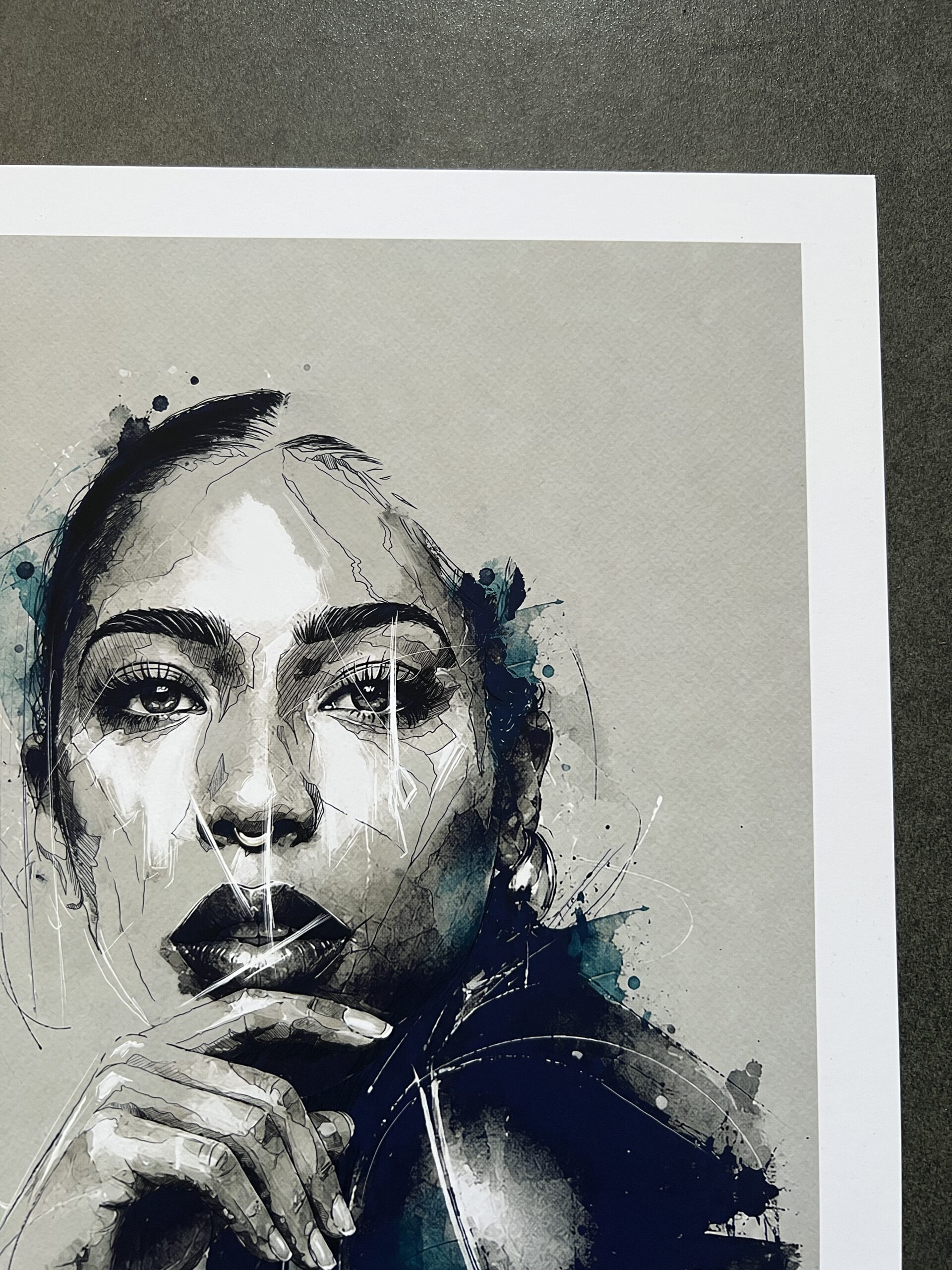 "Reverie" — Original Fine Art Print, Watercolor-Style Portrait - Image 4