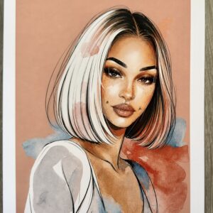 Gaia – Original Digital Portrait Painting, Fine Art Print on Matte Paper