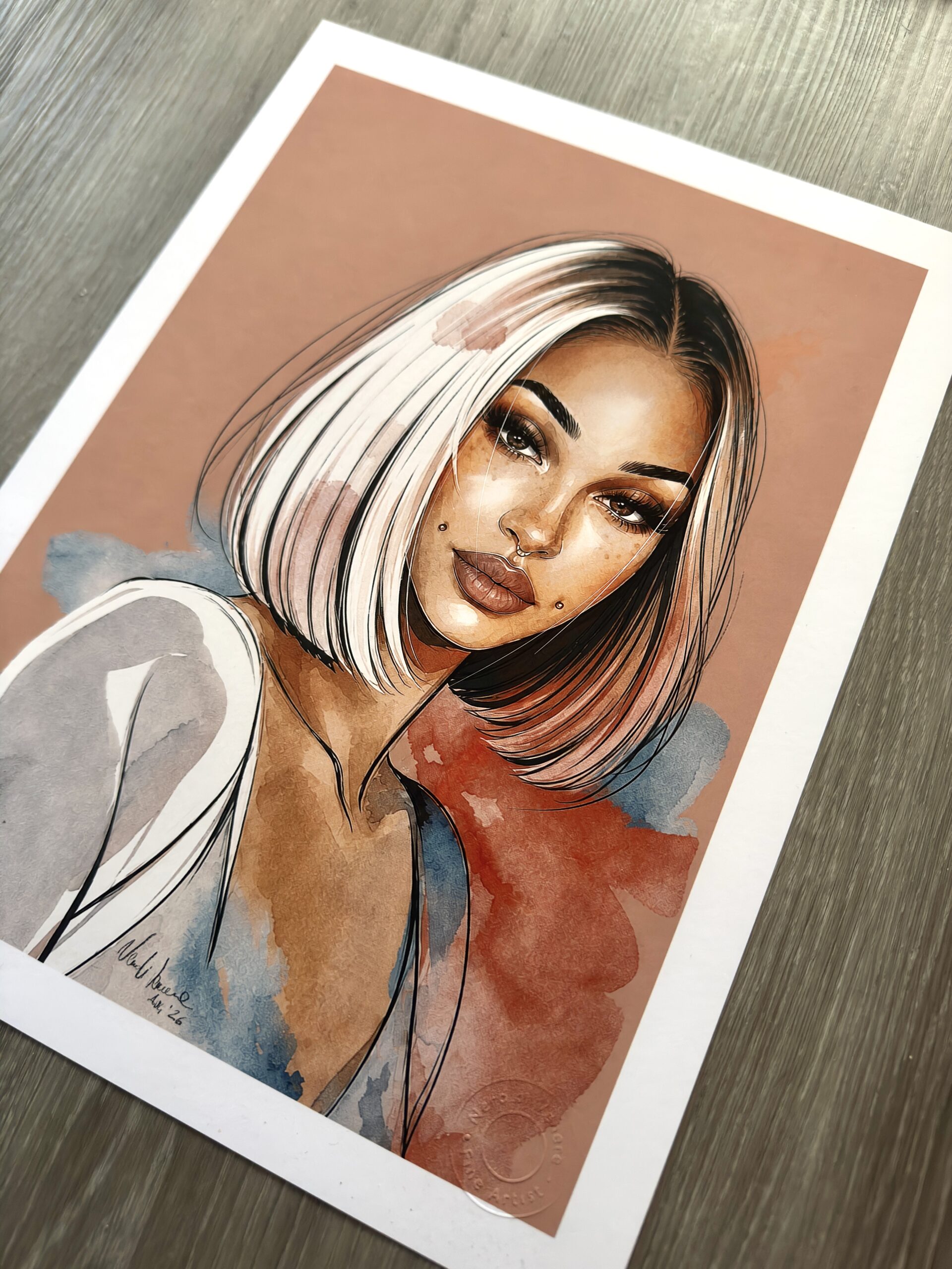 Gaia – Original Digital Portrait Painting, Fine Art Print on Matte Paper - Image 2